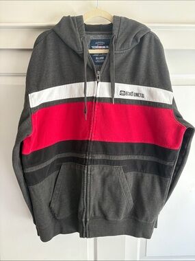 Ecko Unltd Gray, Red & White Zip Hoodie
